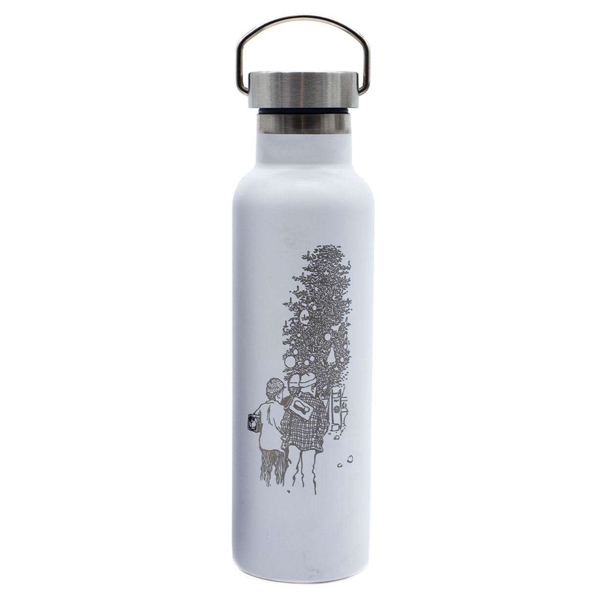 Canyon 21oz double wall stainless steel vacuum bottle matte white