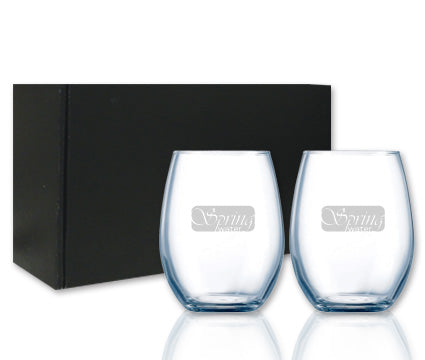 ~ Blossom 14.75oz Chef & Sommelier stemless set of 2 in an Onyx gift box