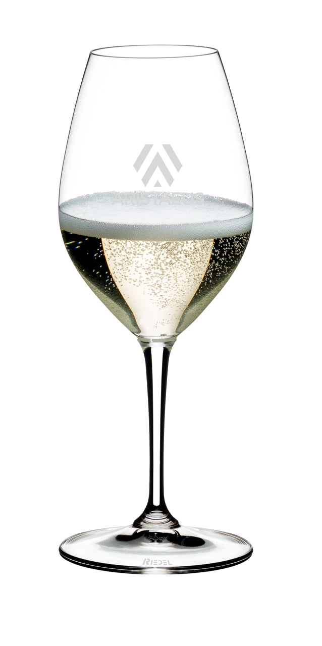 Friendly 003, 15.5oz RIEDEL crystal stemmed wine glass S/2 in an Noir black gift box