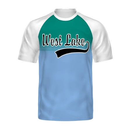 Holloway Adult White Sleeve Freestyle Semi-Sublimated Raglan Tee