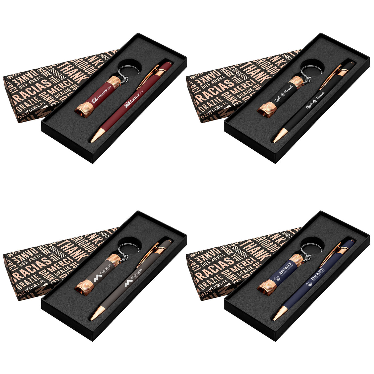 Ellipse & Chroma Softy Rose Gold Classic Thank You Gift Set - Laser