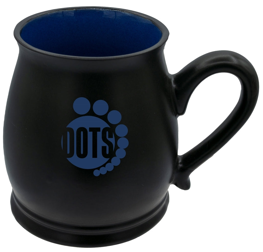 Economy Stockholm 14oz Black/Blue ceramic mug