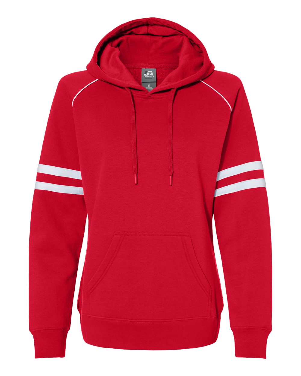 J. America Women's Varsity Fleece Piped Hooded Sweatshirt