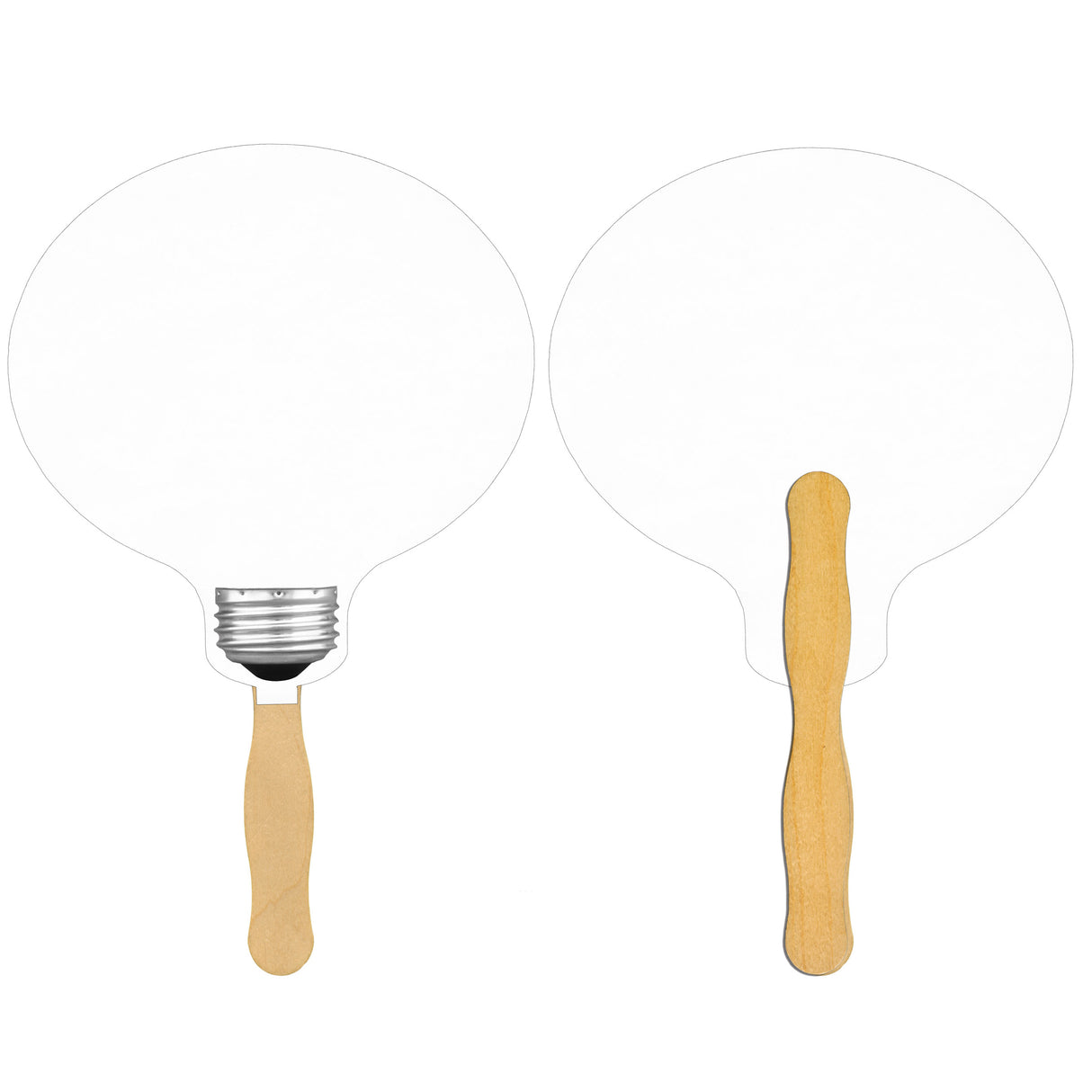 Light Bulb Glued Hand Fan (1 Side/ 1 imprint color)