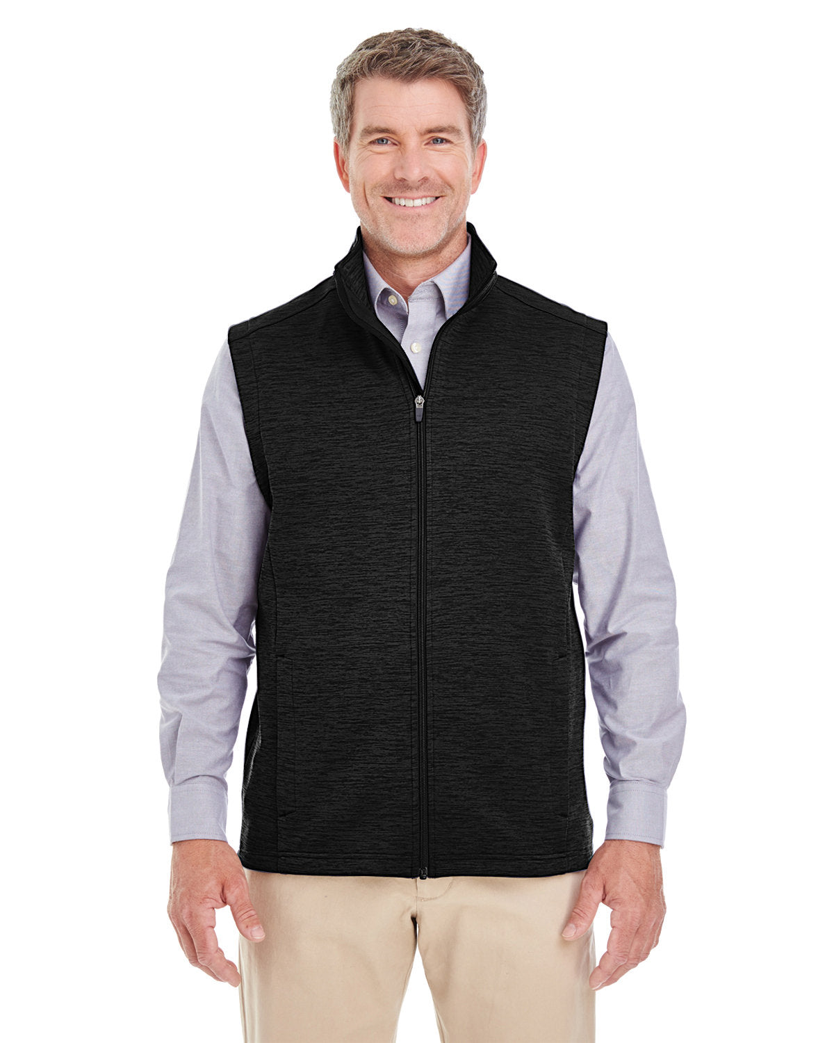 DEVON AND JONES Men's Newbury Mélange Fleece Vest