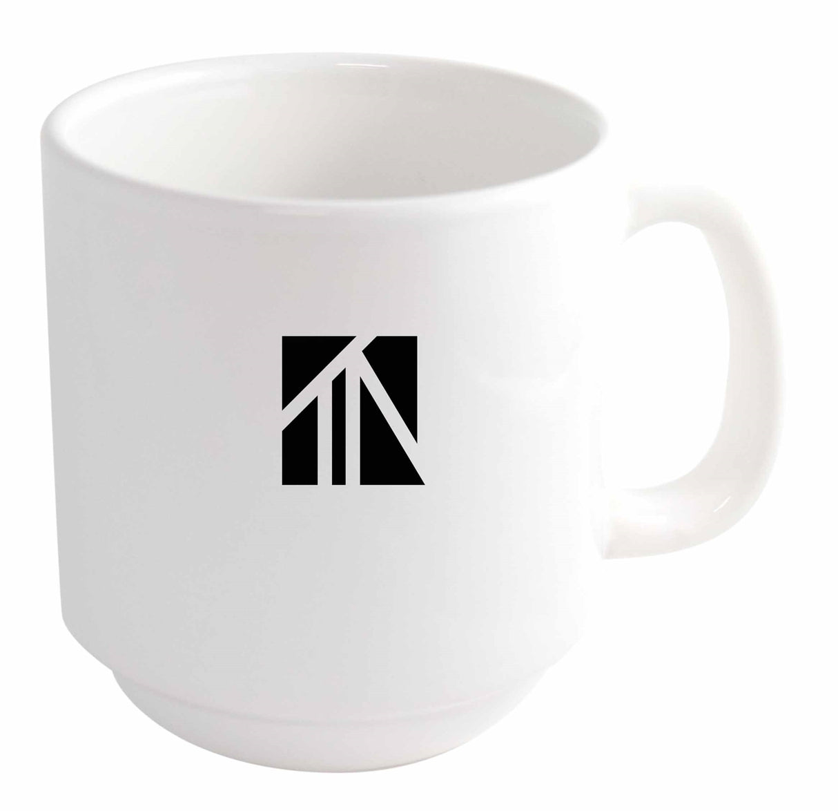 MacKenzie 12oz white stackable mug
