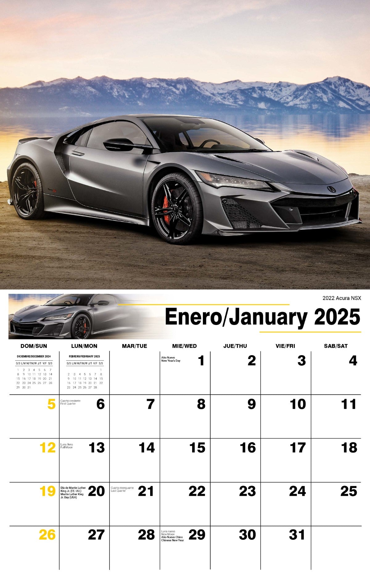 Galleria Wall Calendar 2025 Exotic Cars SP/ENG