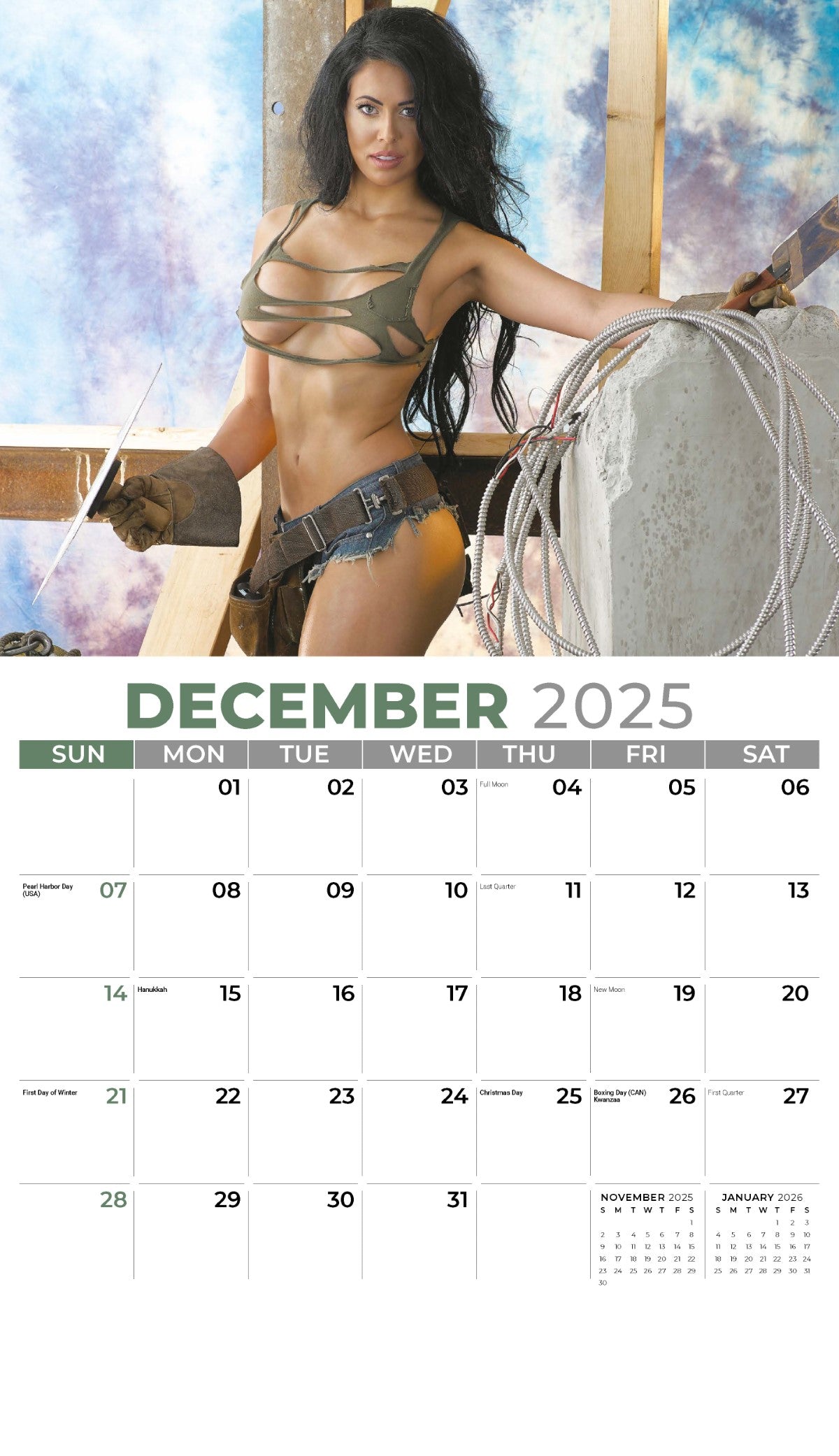 Galleria Wall Calendar 2025 Building Babes