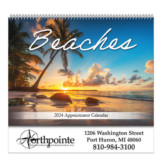 Stapled Wall Calendar (Beaches)