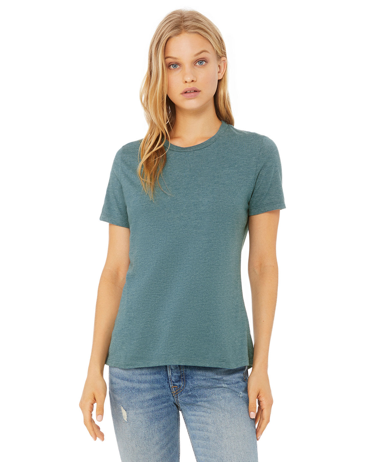 BELLA+CANVAS Ladies' Relaxed Heather CVC Short-Sleeve T-Shirt