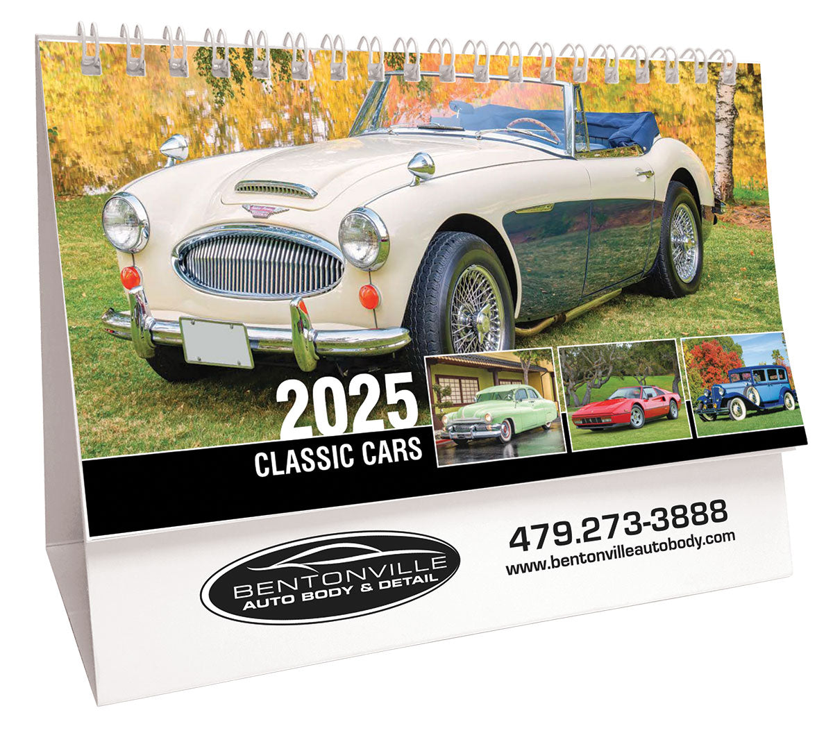 Classic Cars Desk Tent Calendar