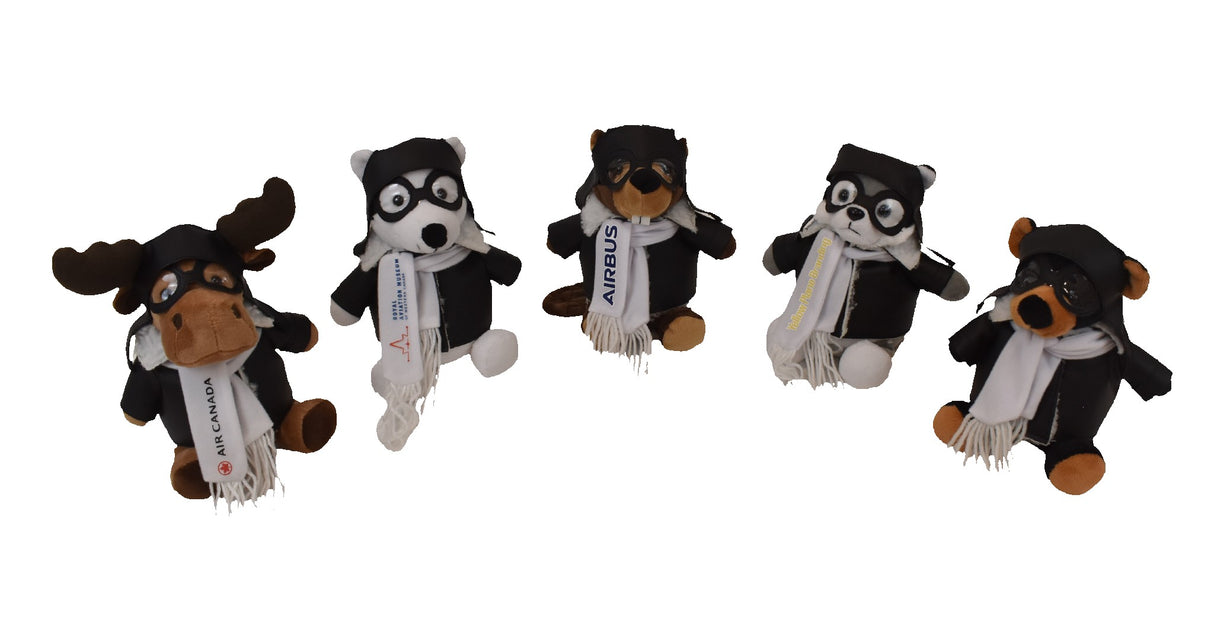 6" Mini Me Beau Bear w/Pilot's Outfit