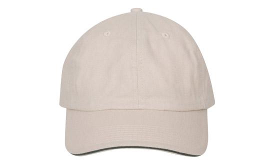 Unstructured Brushed Cotton Cap w/Sandwich Trim