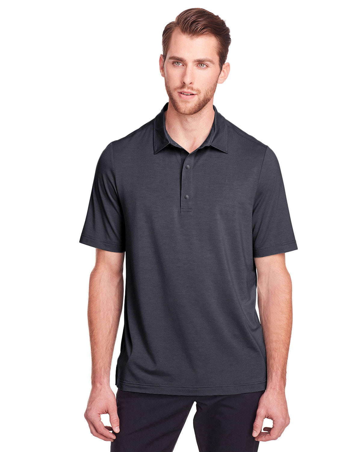 000185 NORTH END Men's JAQ Snap-Up Stretch Performance Polo