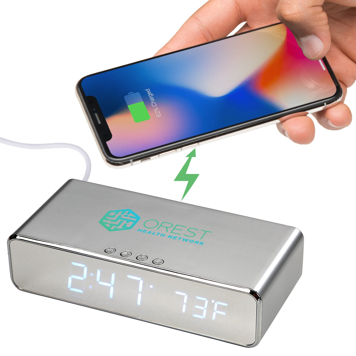 Keen Wireless Charging Desk Clock