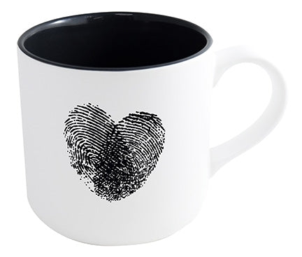 Angora 14oz 2tone white/black mug in a Ripple gift box