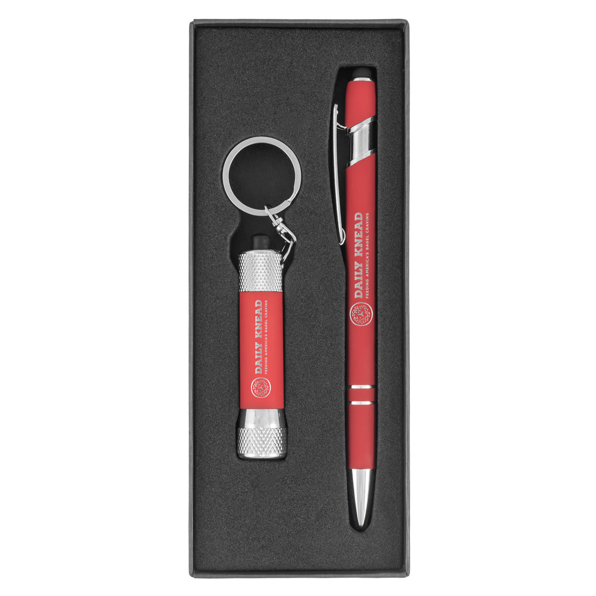 Ellipse & Chroma Softy - Laser Engraved - Metal Pen & Flashlight Gift Set