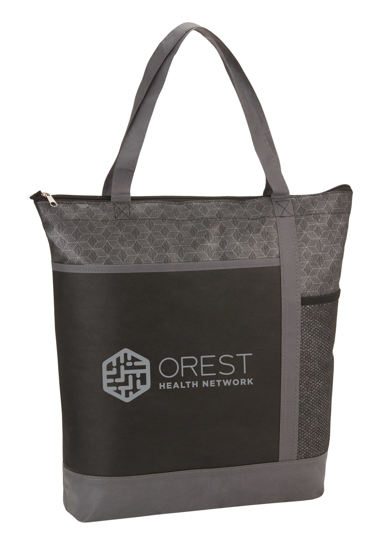 Chrome Non-Woven Zipper Convention Tote