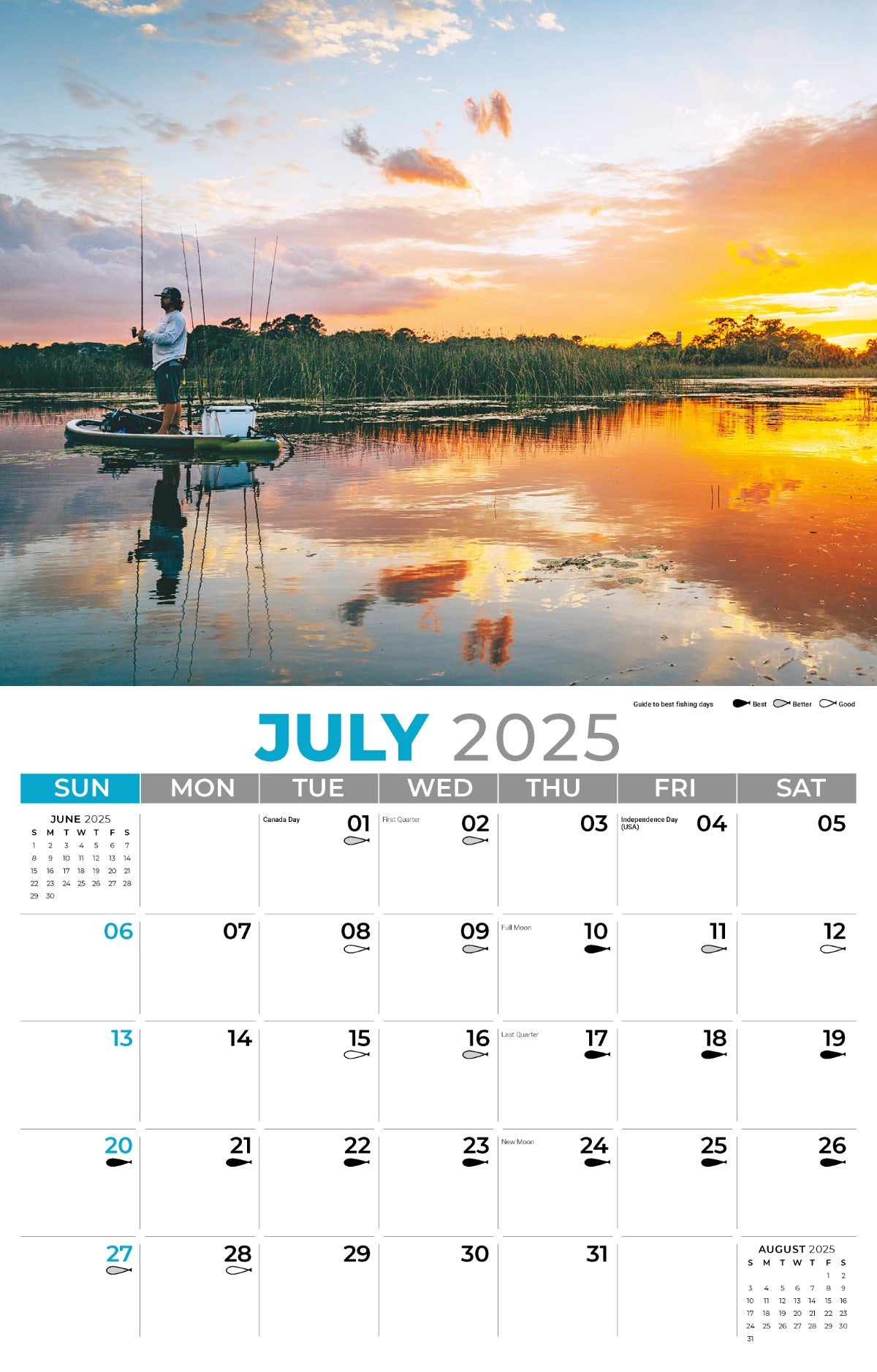 Galleria Wall Calendar 2025 Fishing and Hunting