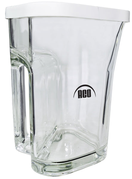 Calypso 35.25oz clear glass jug with white lid