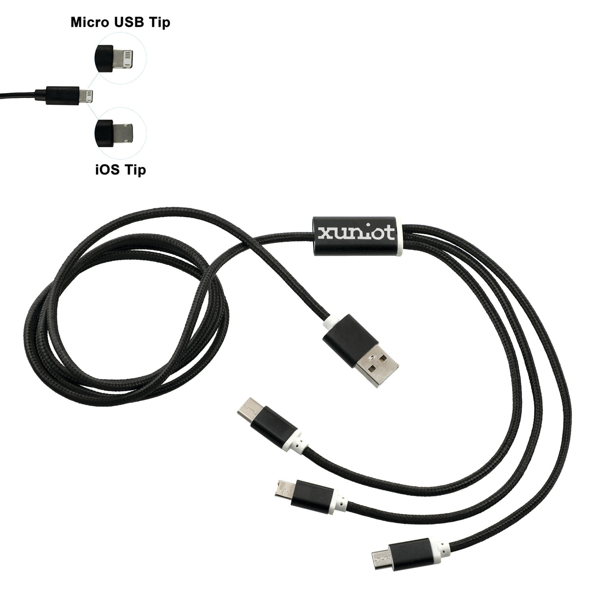 000285 Realm 3-in-1 Long Charging Cable