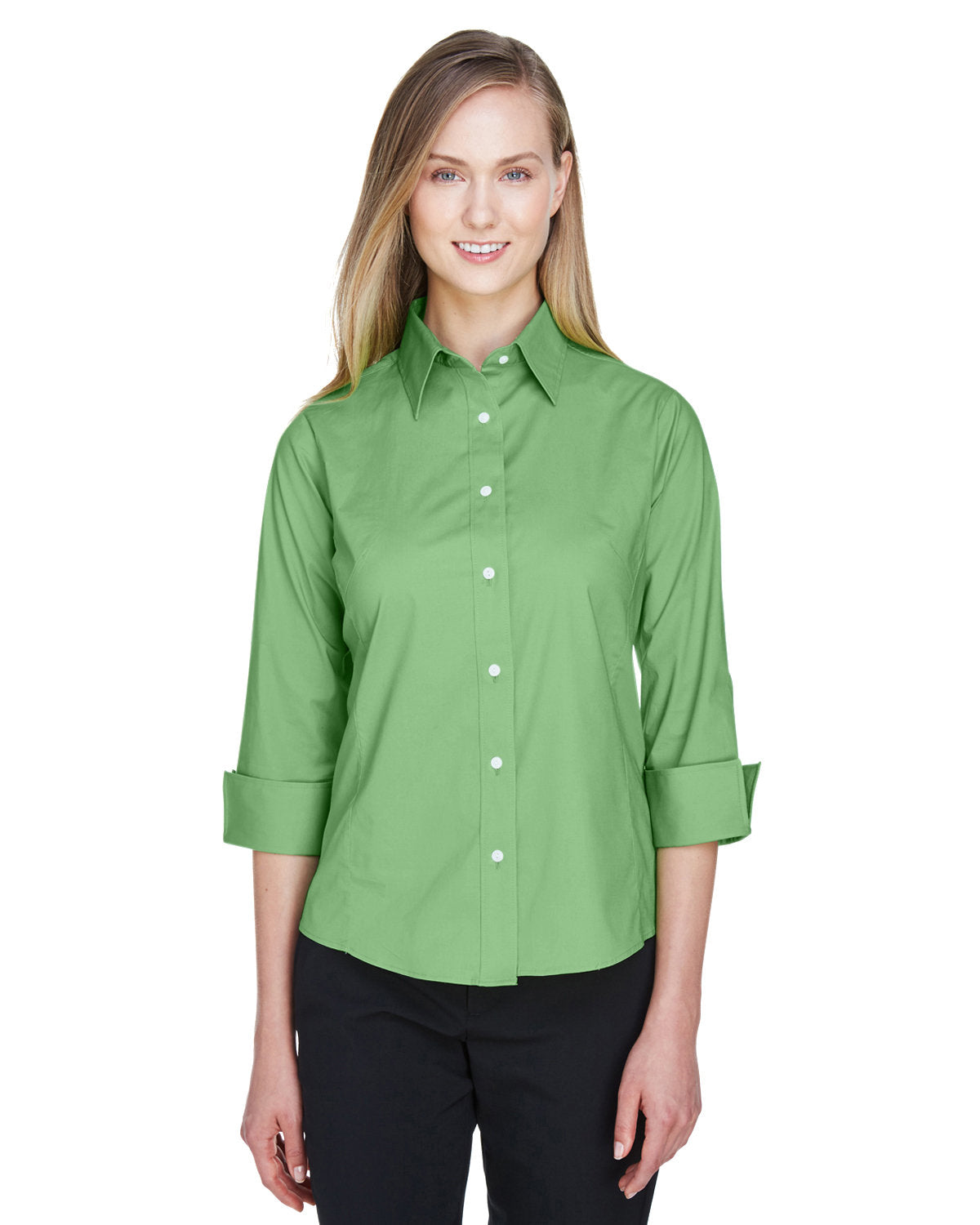 DEVON AND JONES Ladies' Perfect Fit? 3/4-Sleeve Stretch Poplin Blouse