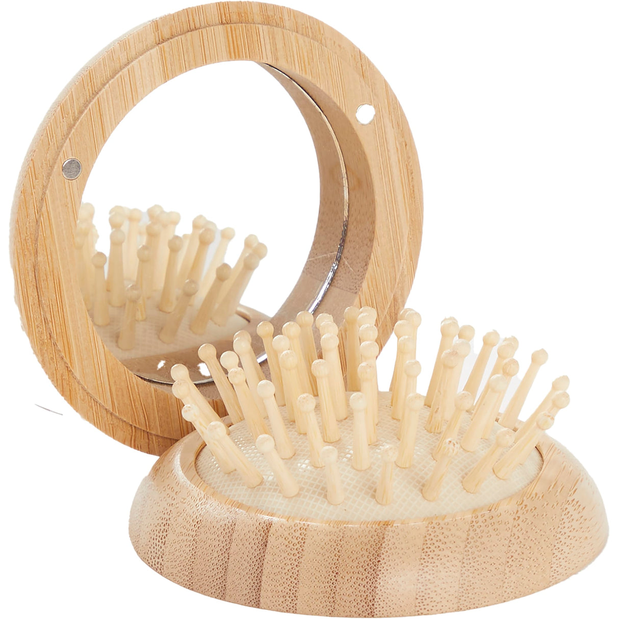 FSC® 100% Bamboo Compact Mirror/Brush