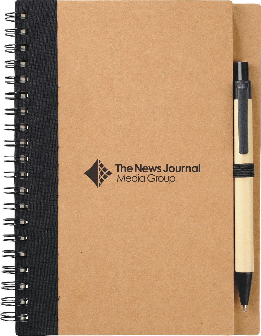 5" x 7" Eco Spiral Notebook with Pen