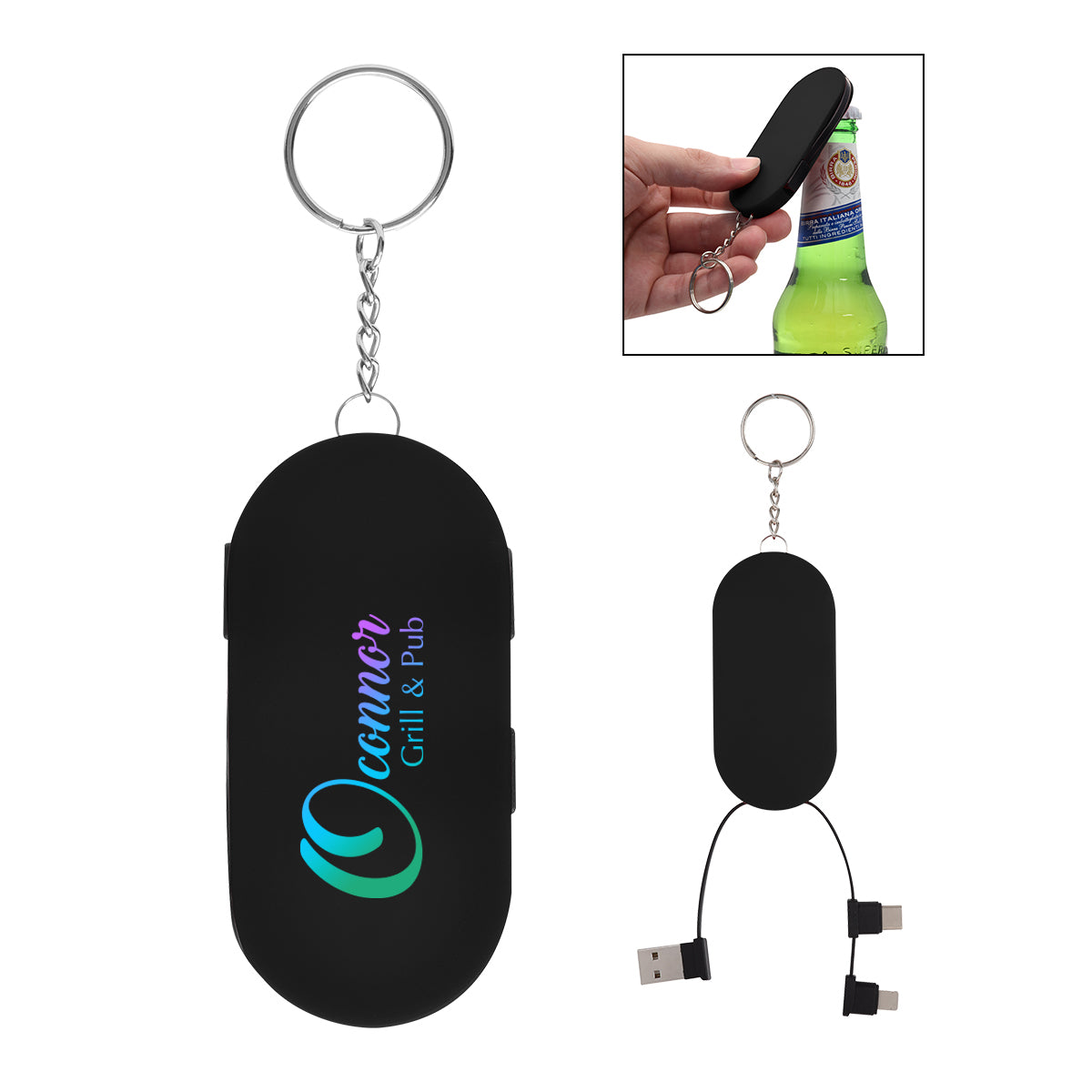 Hideaway 3-in-1 Charging Cable & Bottle Opener
