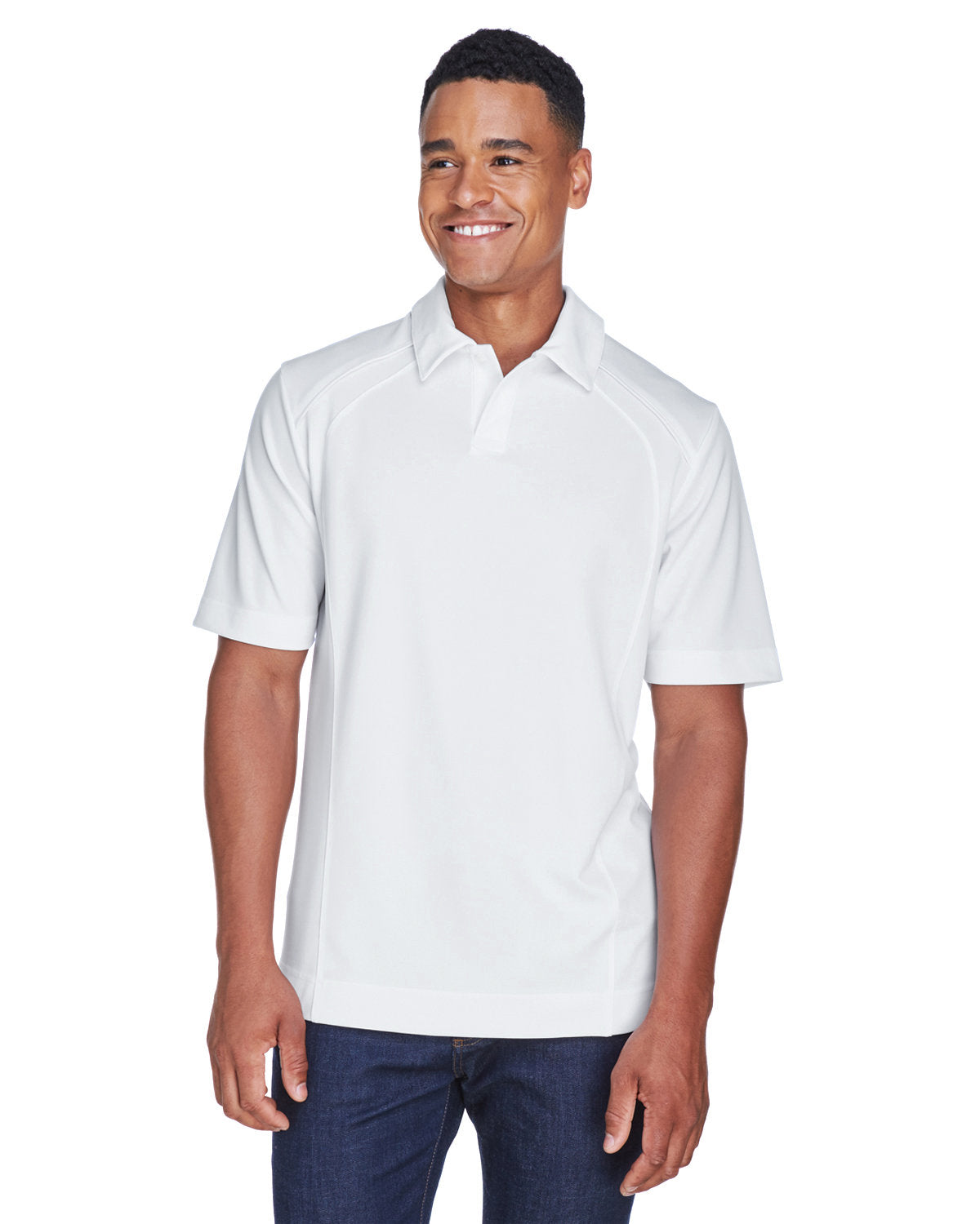 000189 NORTH END SPORT RED Men's Recycled Polyester Performance Piqué Polo