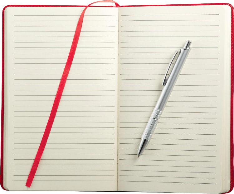 6" x 8.5" FSC® Mix Viola Bound Notebook with Pen