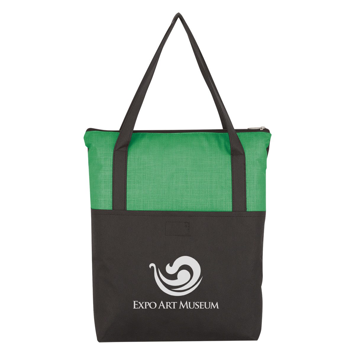 Crosshatch Non-woven Zippered Tote Bag