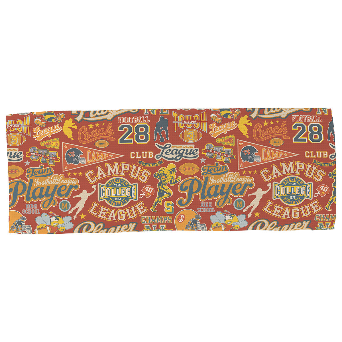 Gridiron Full-Color 12" x 32" Waffle Microfiber Sports Towel