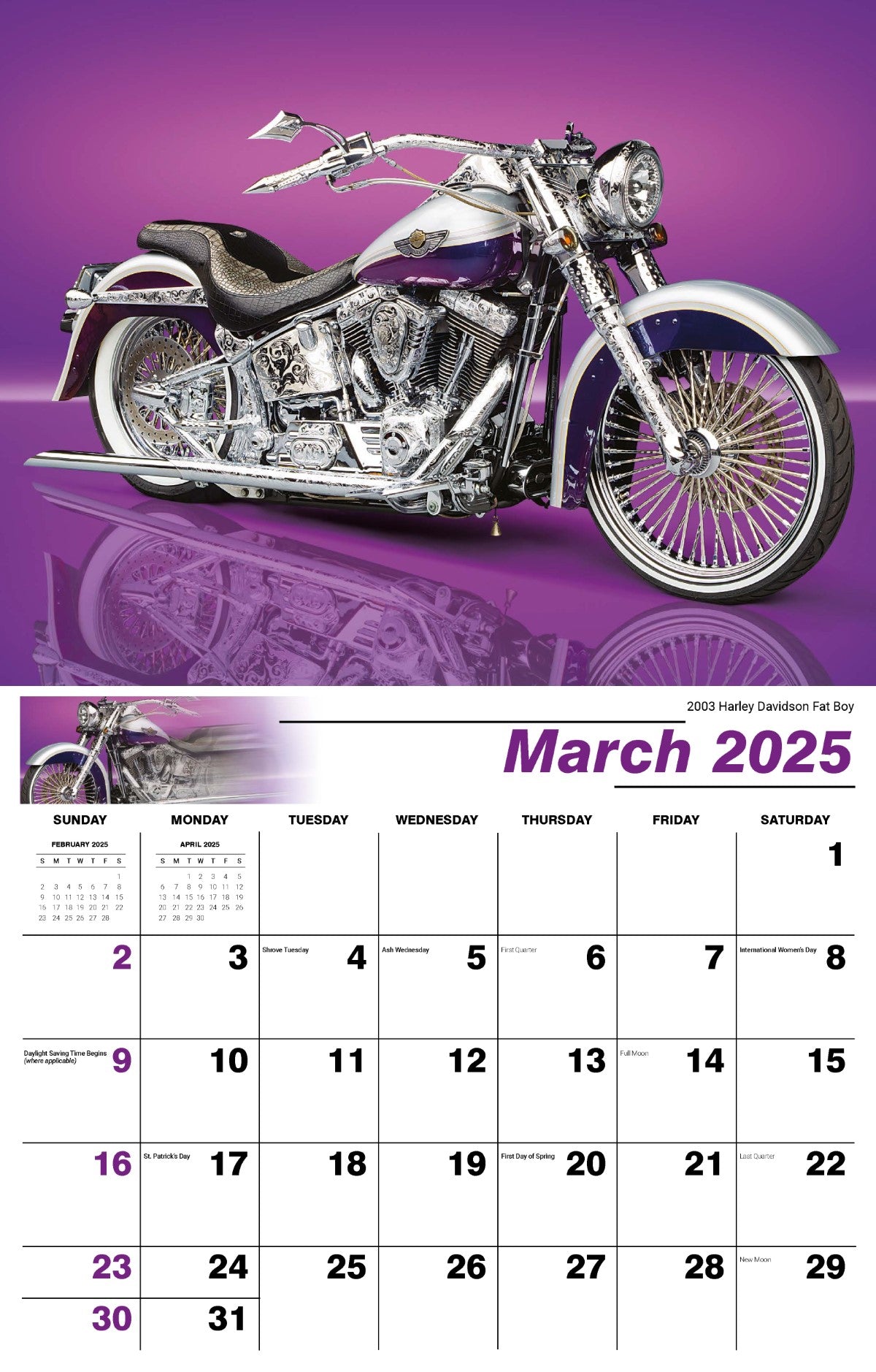 Galleria Wall Calendar 2025 Motorcycle Mania Calendar