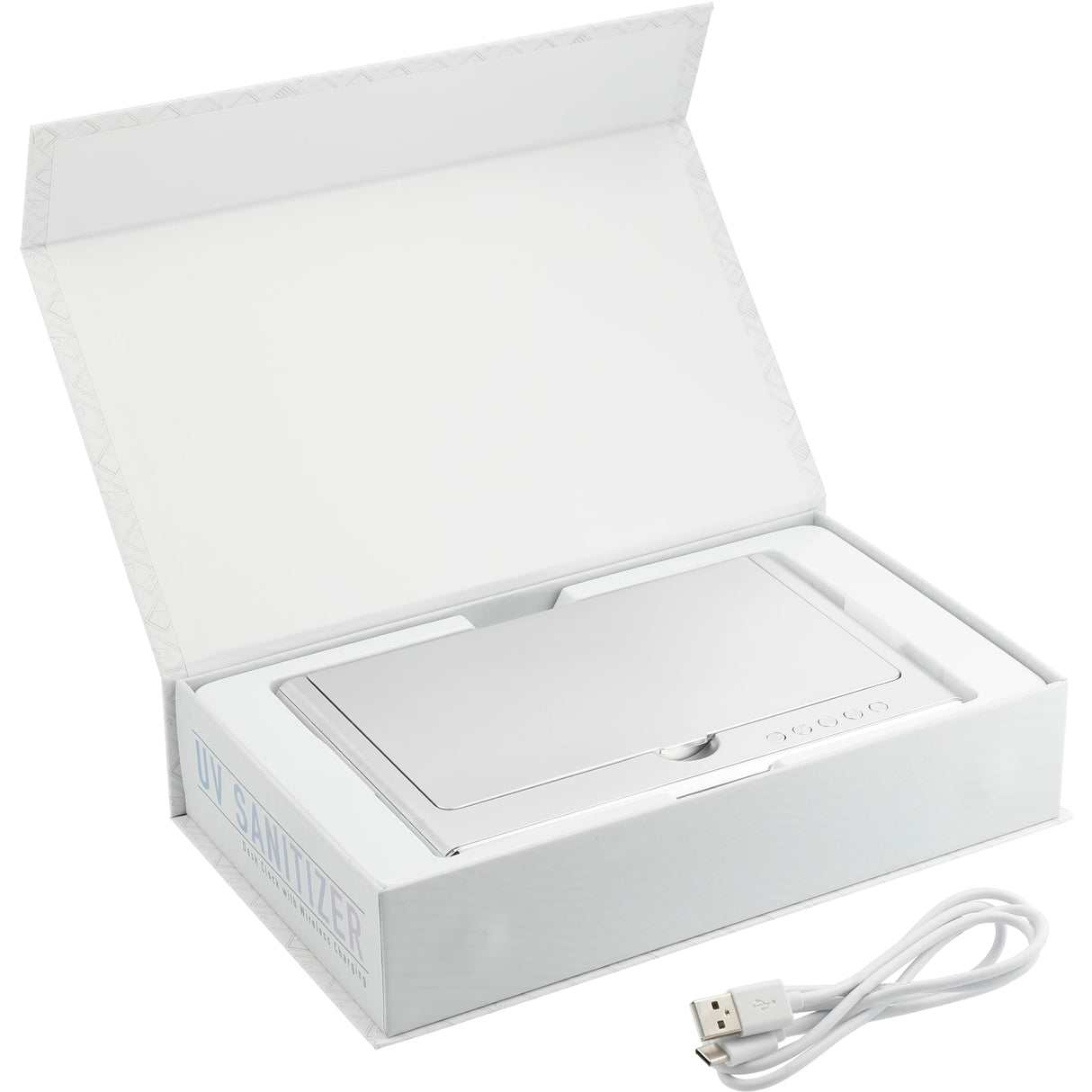 UV Sanitizer Desk Clock with Wireless Charging