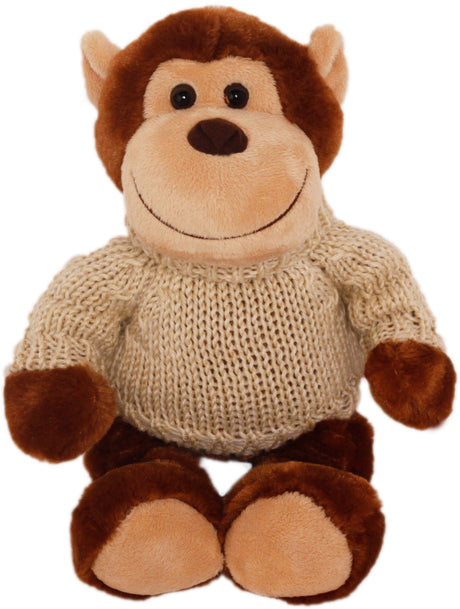 11" Milo Monkey w/Hand Knit Embroidered Sweater