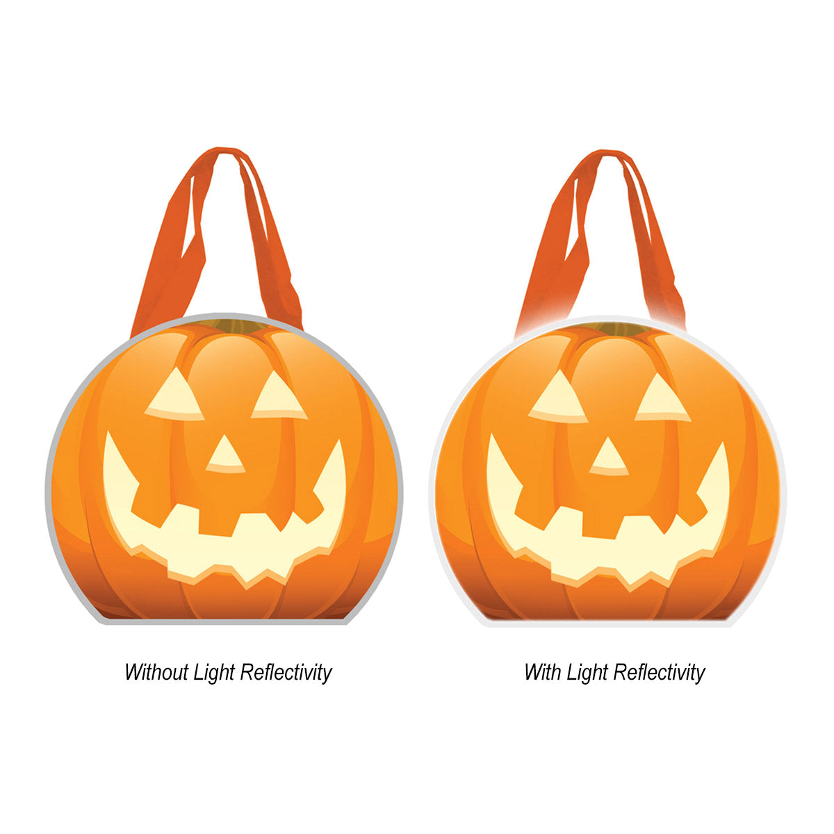 Reflective Halloween Pumpkin Tote Bag