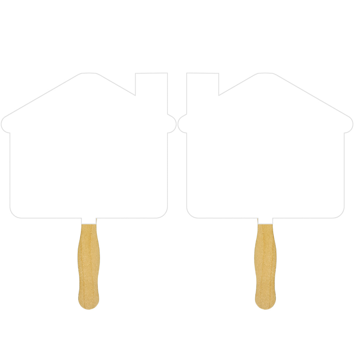House Sandwiched Hand Fan (2 Side/ 1 imprint color)