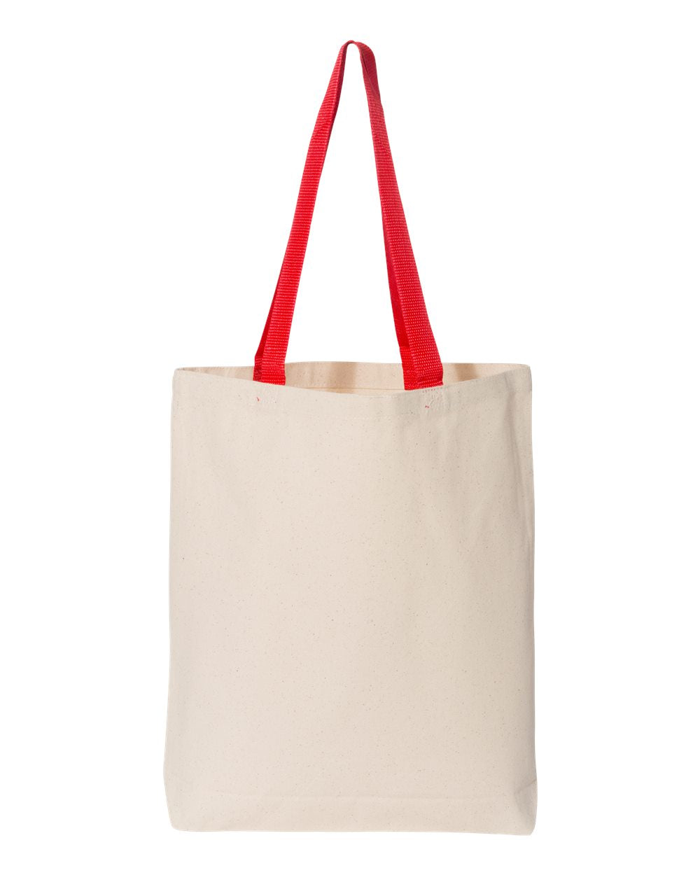 000504 Q-Tees™ 11L Canvas Tote w/Contrast Color Handles