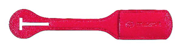 Bag Tag Red smooth simuleather