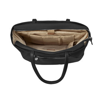 16'' Victoria Signature Black Tote w/10" Tablet Pocket