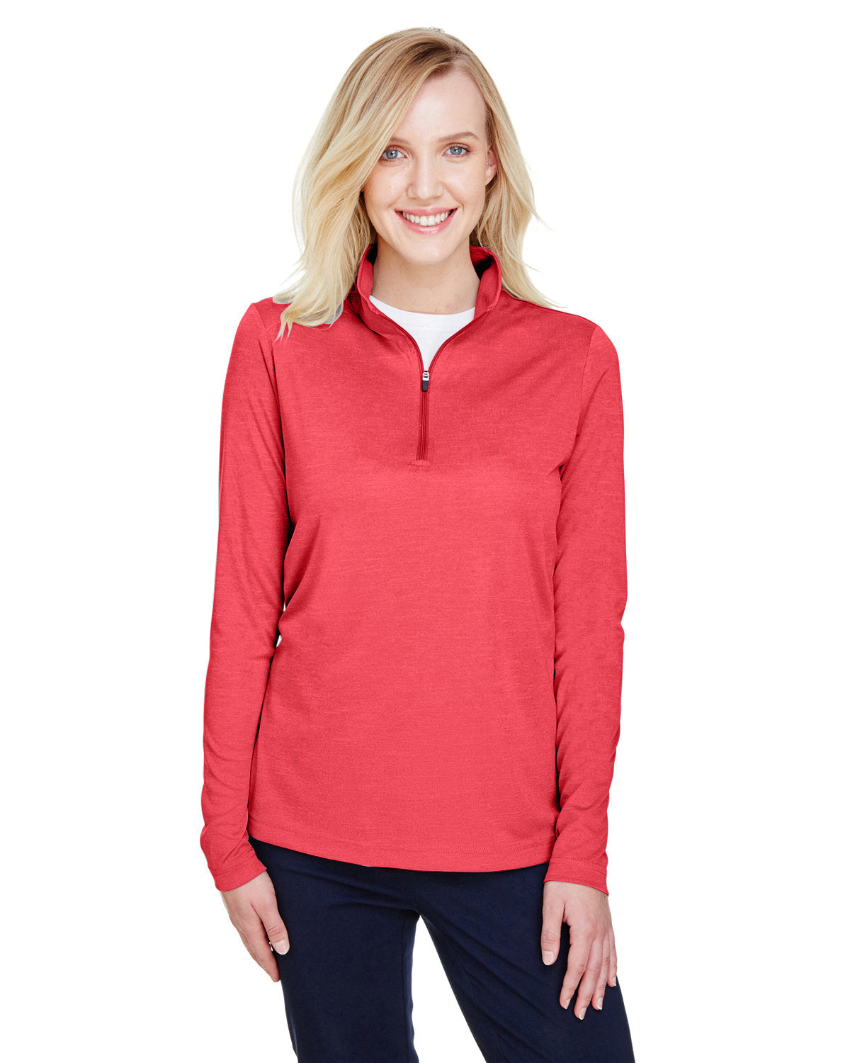 Team 365 Ladies' Zone Sonic Heather Performance Quarter-Zip