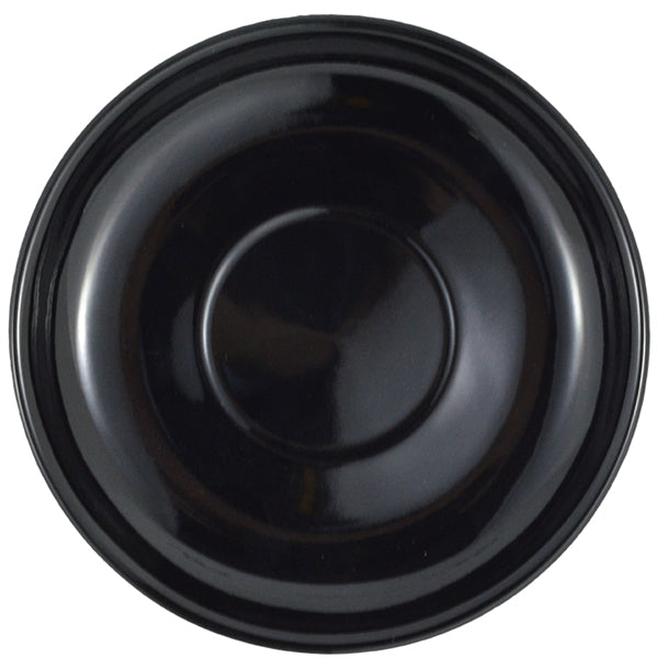 Vetro saucer 6-1/8 black vitrified