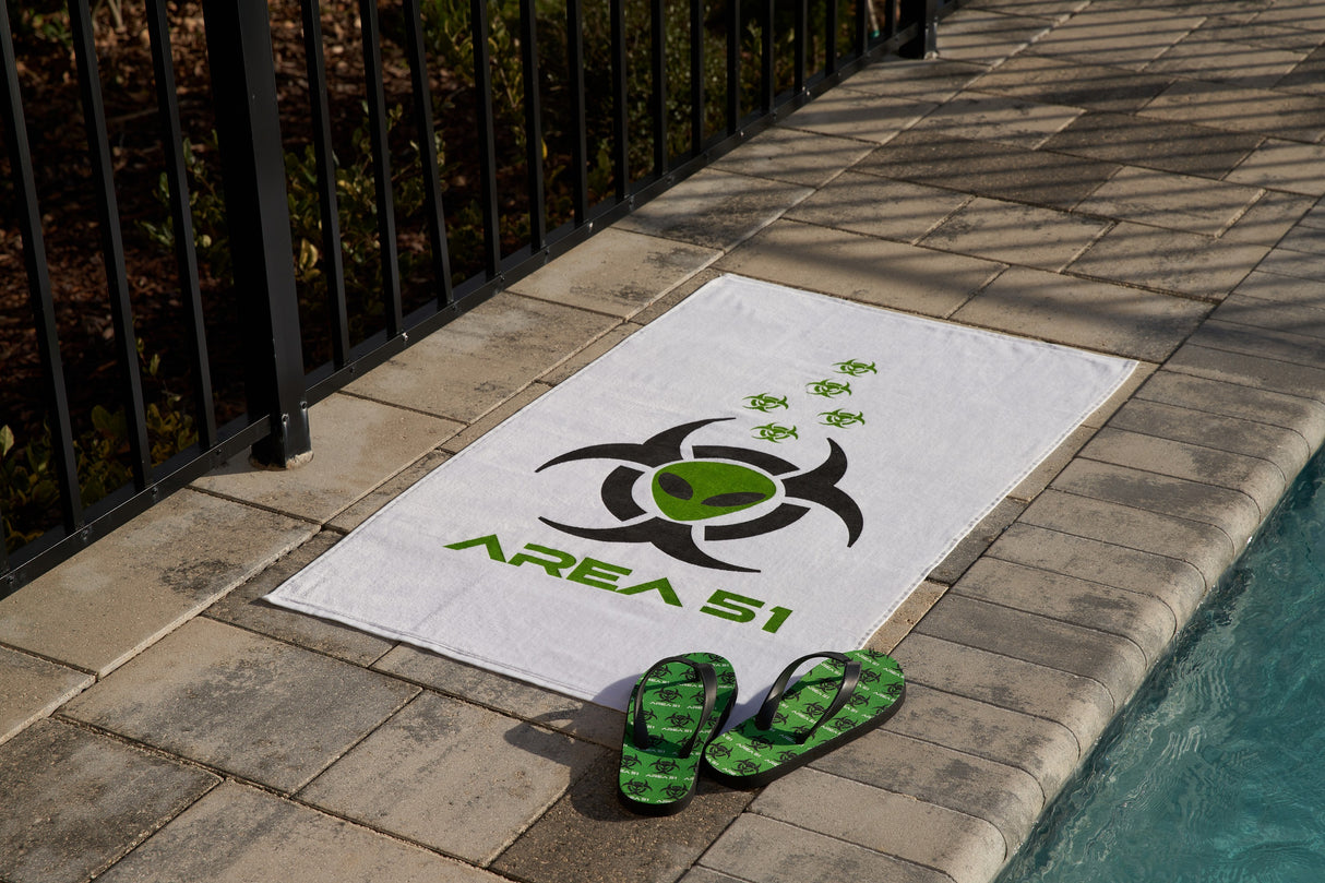 MaxxColor White Junior Beach Towel ( 24" x 42" )