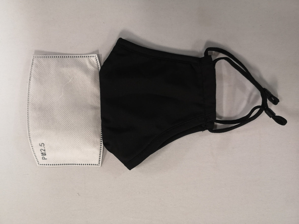 3-ply Adult reusable cotton cloth facemask with filter pocket, blank only, bulk packaged