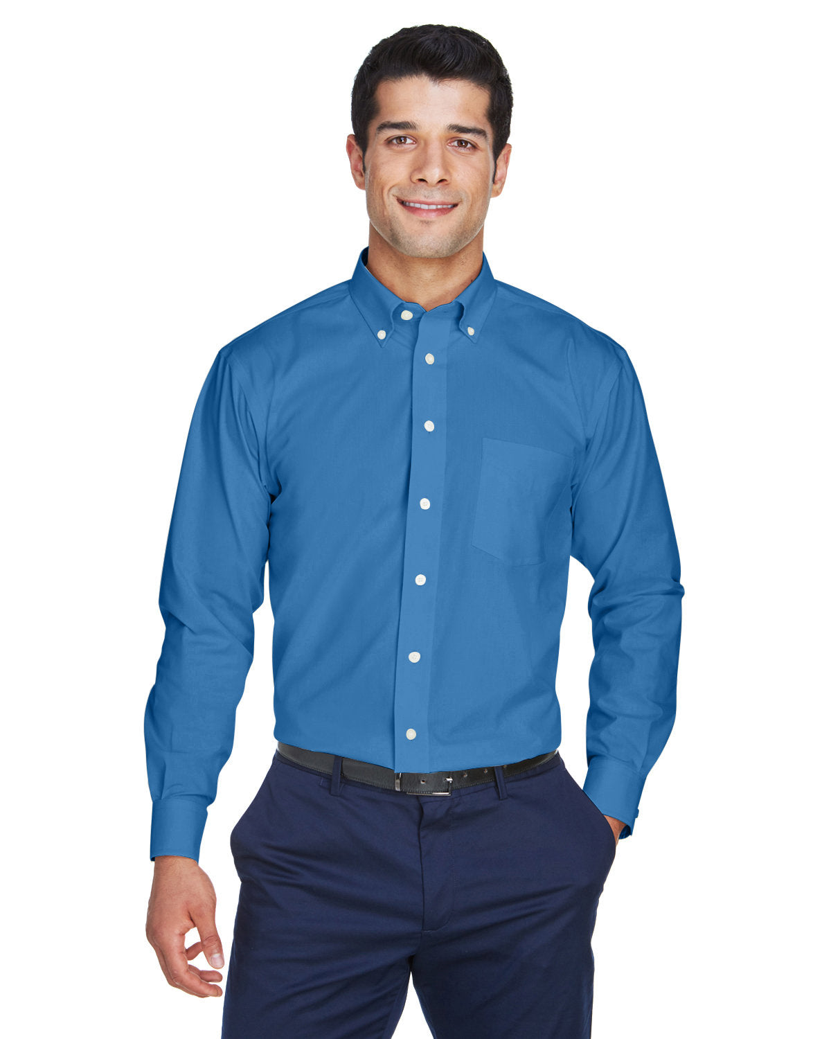 Devon and Jones Men's Crown Collection® Solid Oxford Woven Shirt