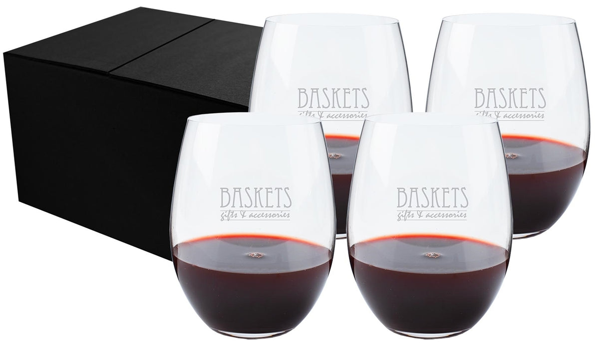 ~ Cabernet Merlot 21-1/8oz RIEDEL stemless crystal S/4 in an Midnight gift box