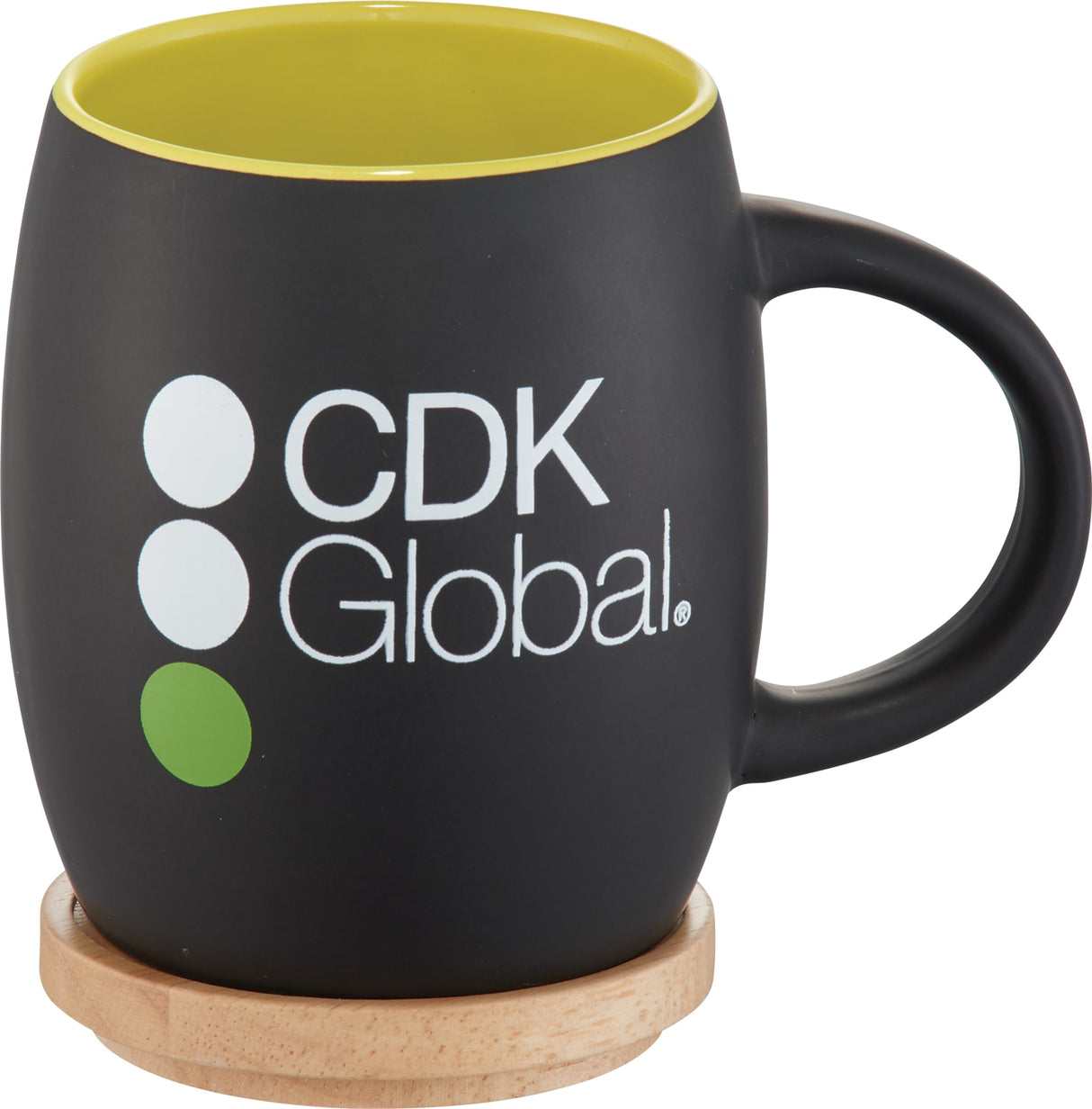 15 Oz. Hearth Ceramic Mug w/Wood Lid Coaster