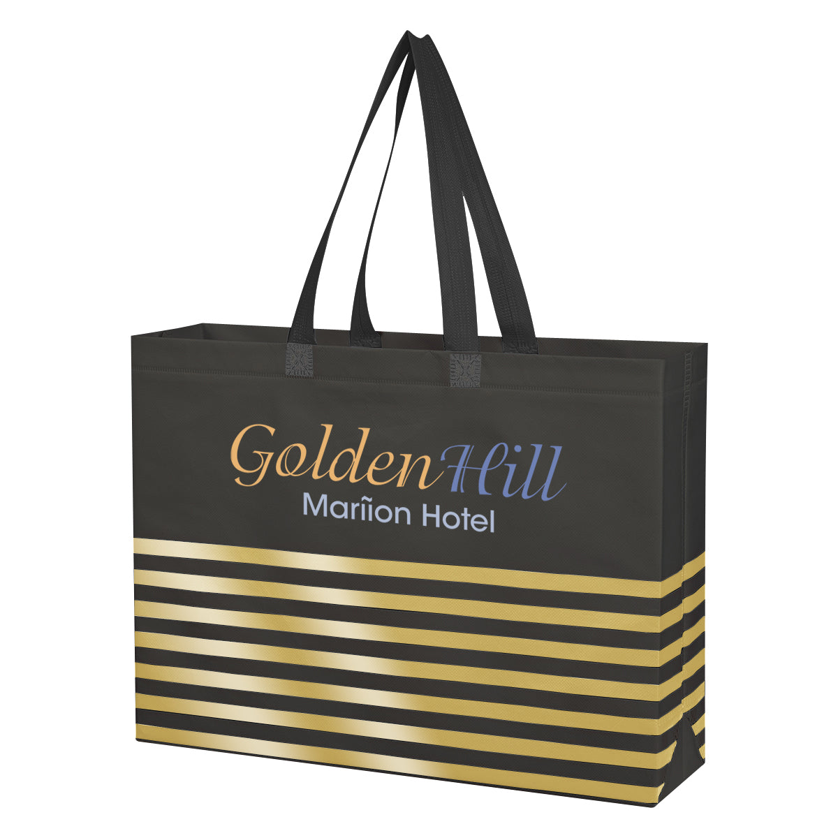 Non-woven Horizontal Stripe Tote Bag