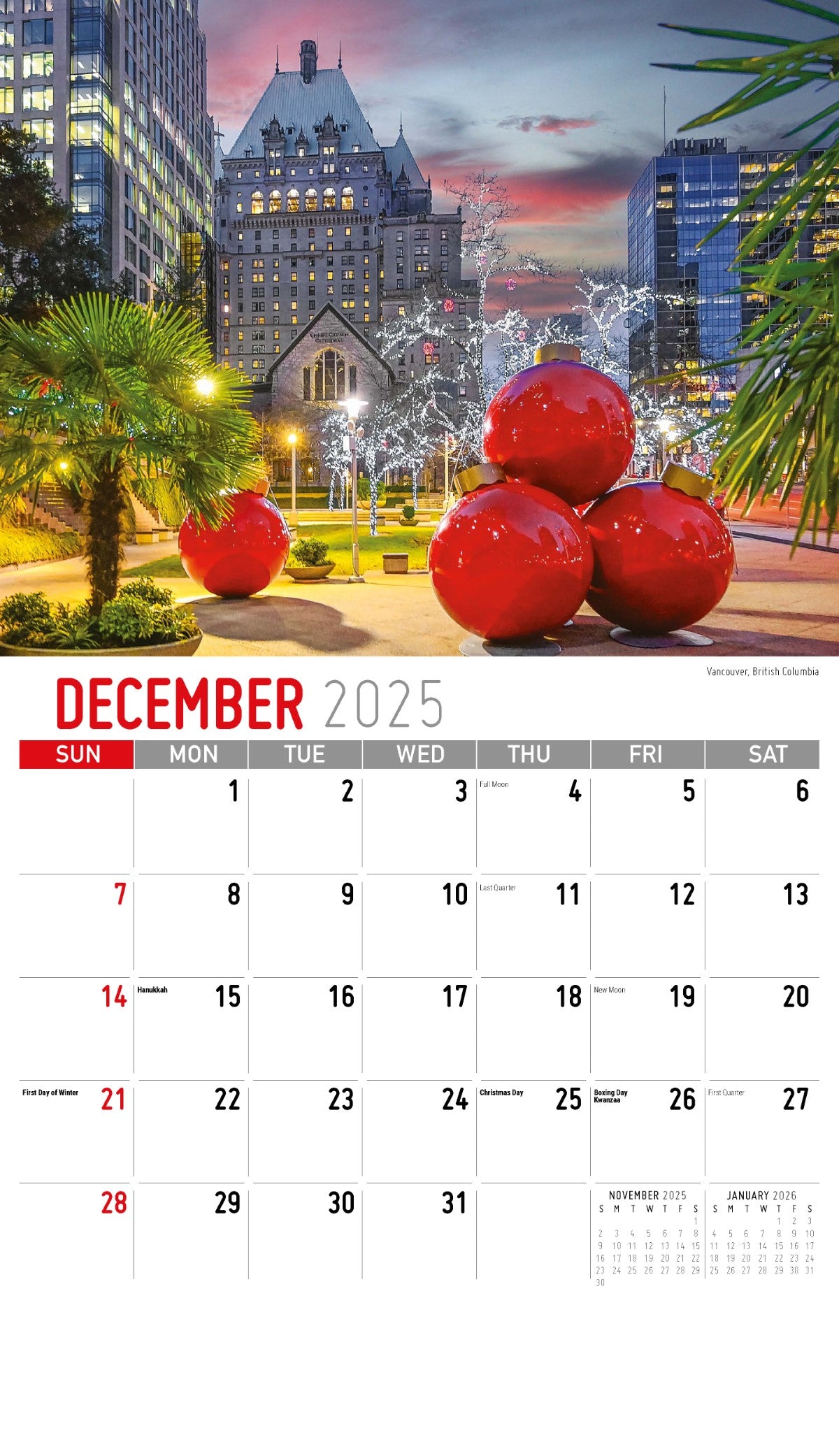 Galleria Wall Calendar 2025 Scenes of Western Canada